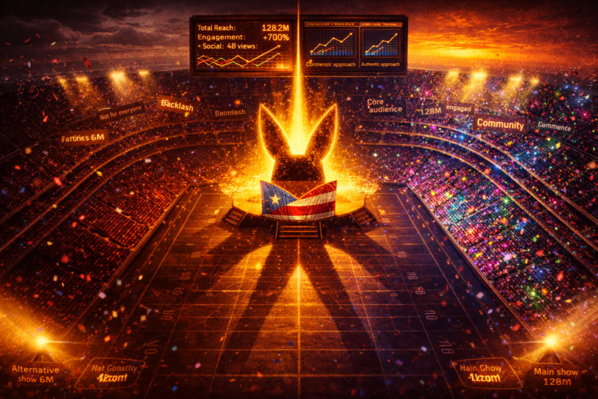 Bad Bunny Super Bowl 2026 product management lesson: divided stadium showing backlash vs engagement
